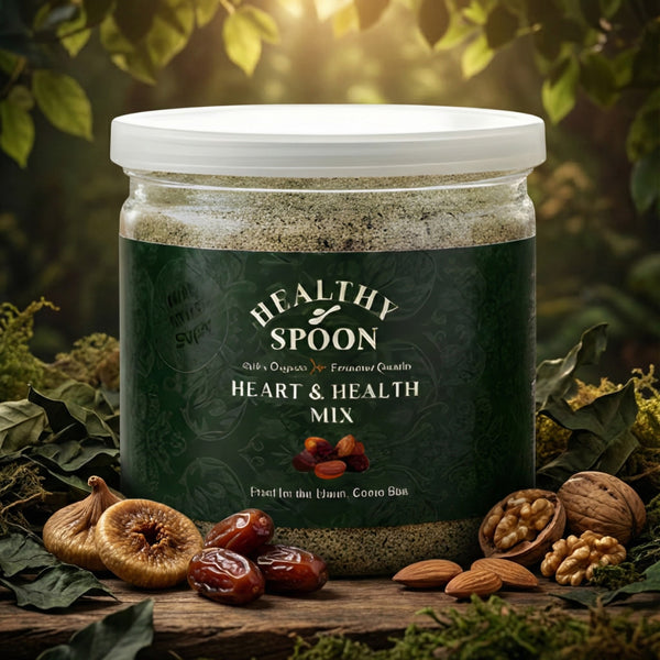 Nutritional Blend for Heart Health Lovers by Delicious Bite That Cares for Your Heart & Wellbeing - Almonds, Saffron & Desi Ghee Energy Blend - 400g